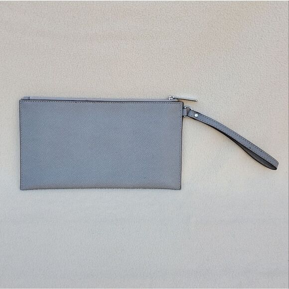 Michael Kors Gray Silver Studded Wristlet Clutch - Picture 8 of 12